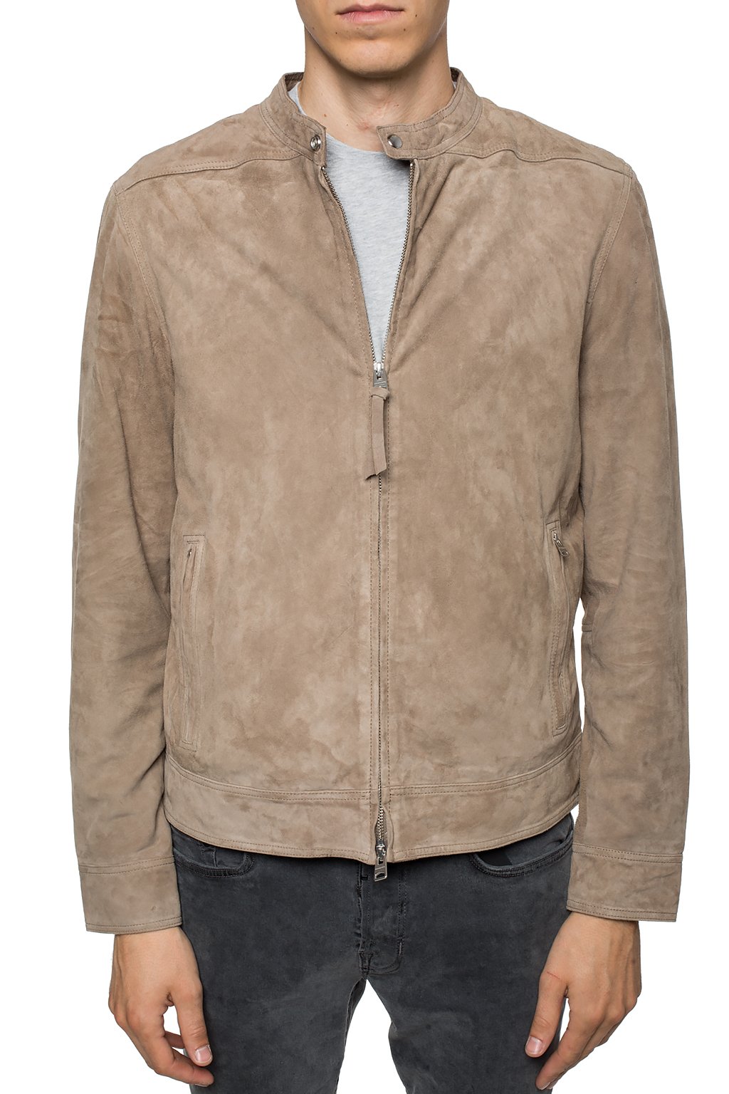 Beige Colt suede jacket AllSaints Vitkac Italy